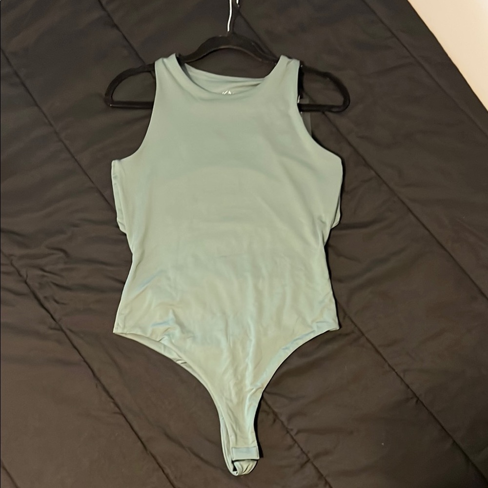 Women’s Deep Green Open Back Bodysuit